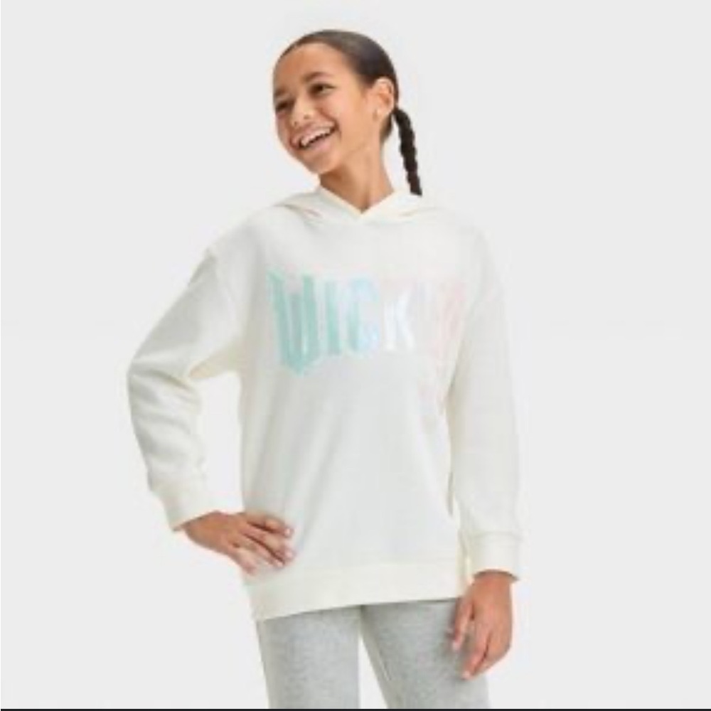 Wicked Kids White Hoodie, Size XS 4/5